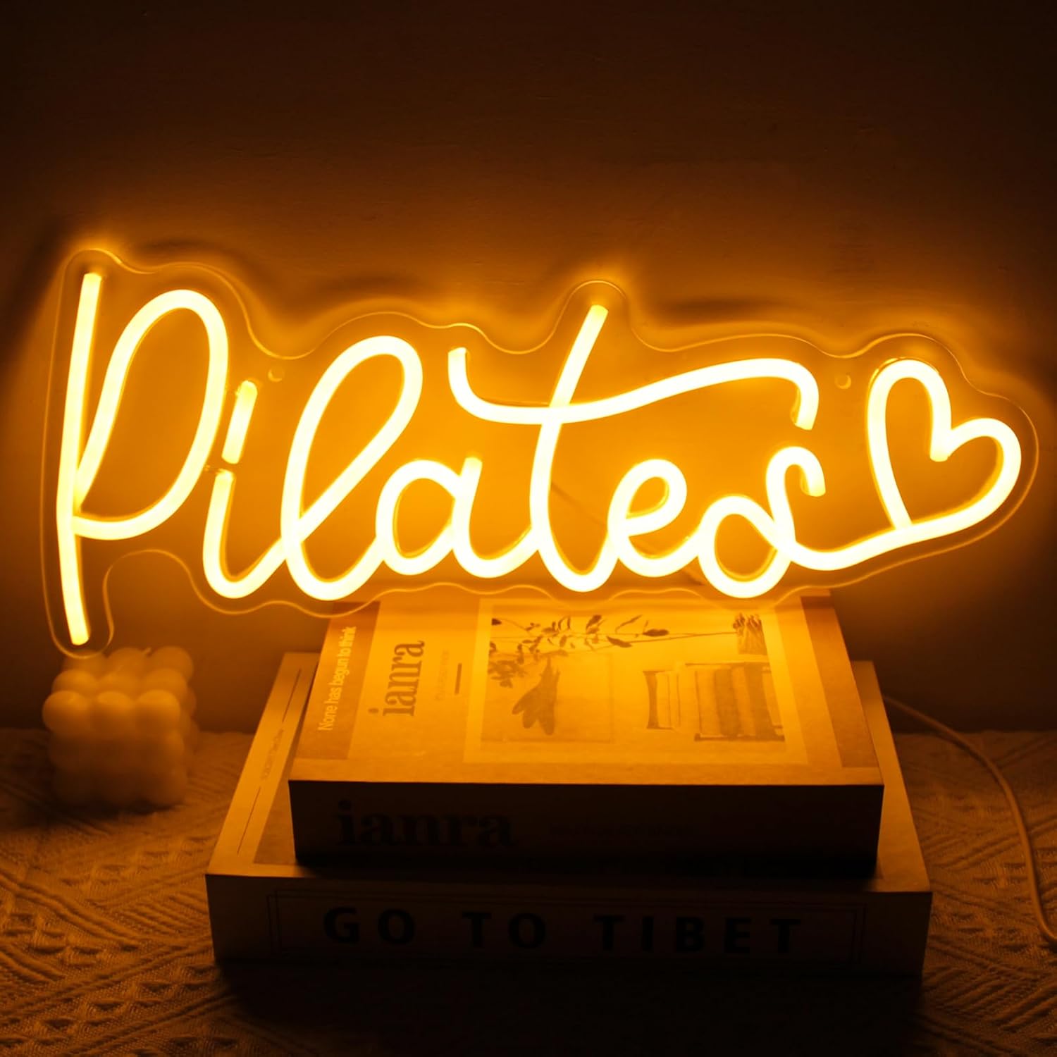 Pilates Yoga Room - Pilates Neon Signs for Wall Decor