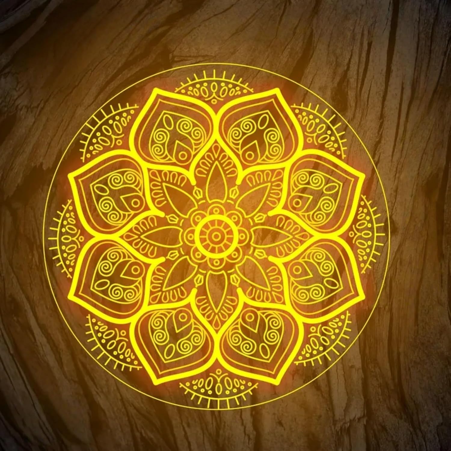 Pilates Yoga Room - Mandala Neon Sign USB Powered Spiritual