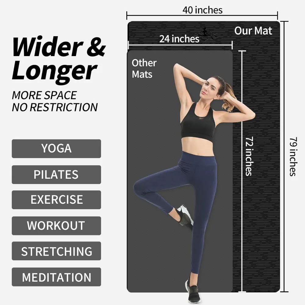 Extra Long Thick Non Slip Exer - Pilates Yoga Mat Thickness 리뷰 및 가격