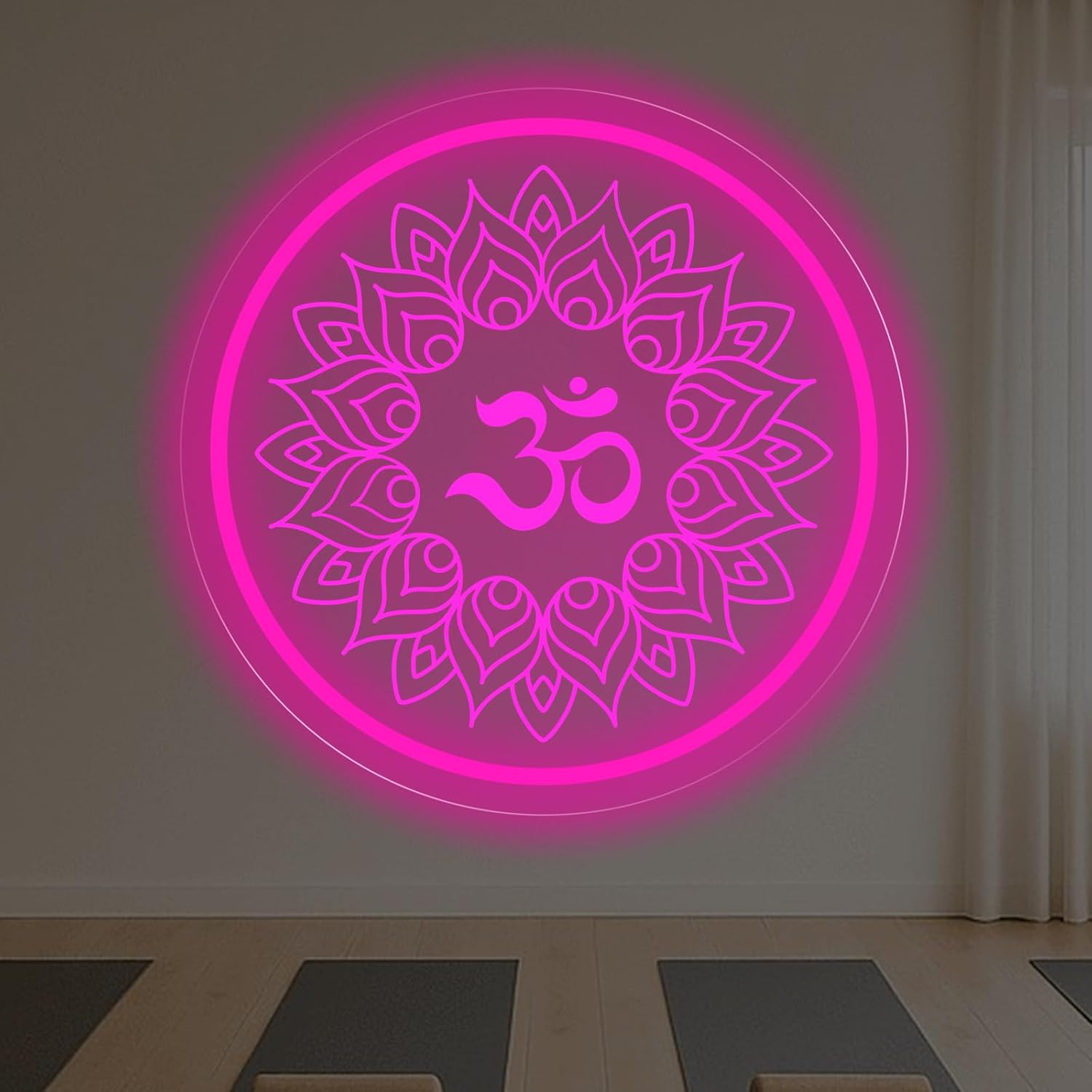 Om Mandala Neon Sign USB Power - Pilates Yoga Room 리뷰 및 가격