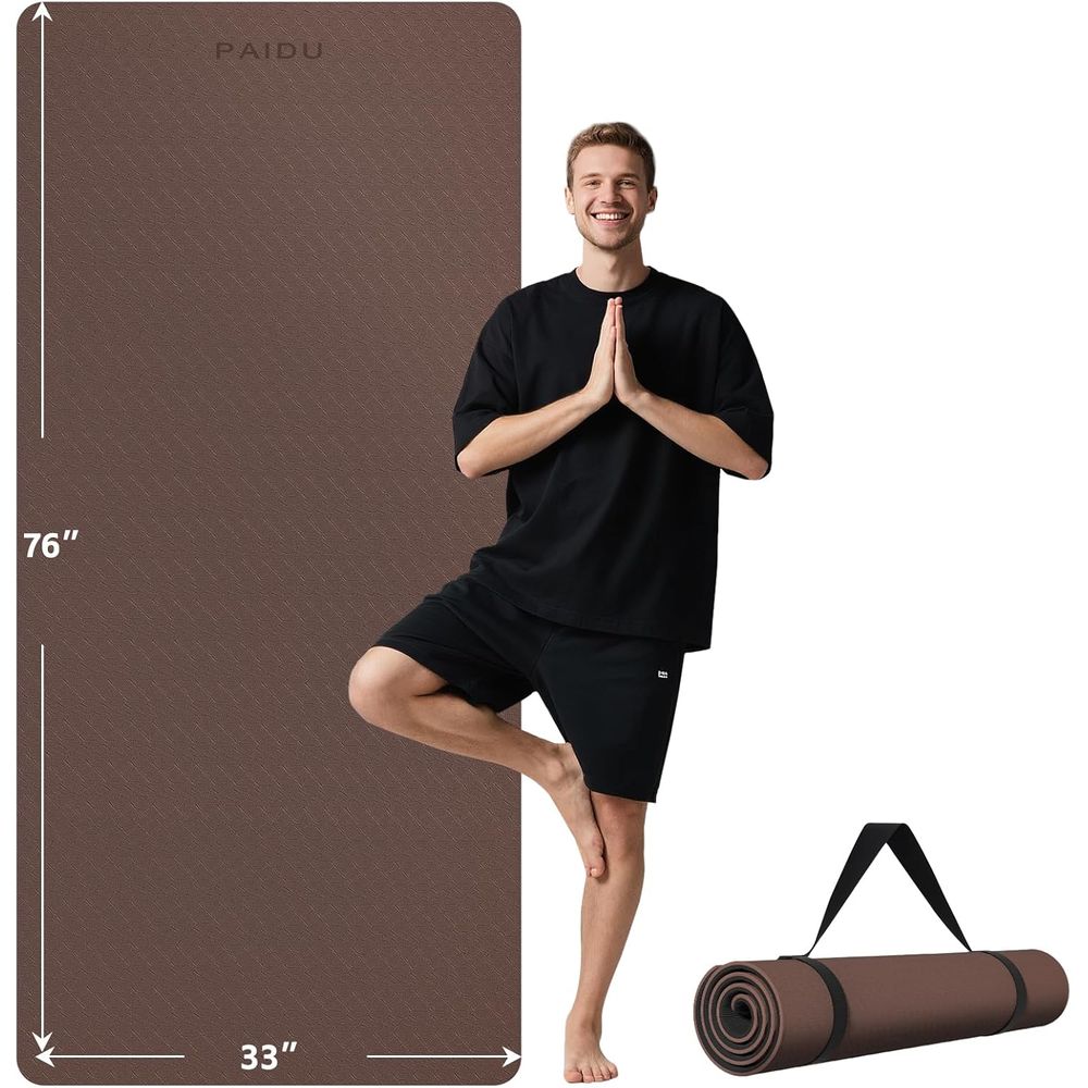 Extra Wide 76 x 33 Thick Yoga  - Pilates Yoga Mat Thickness 리뷰 및 가격