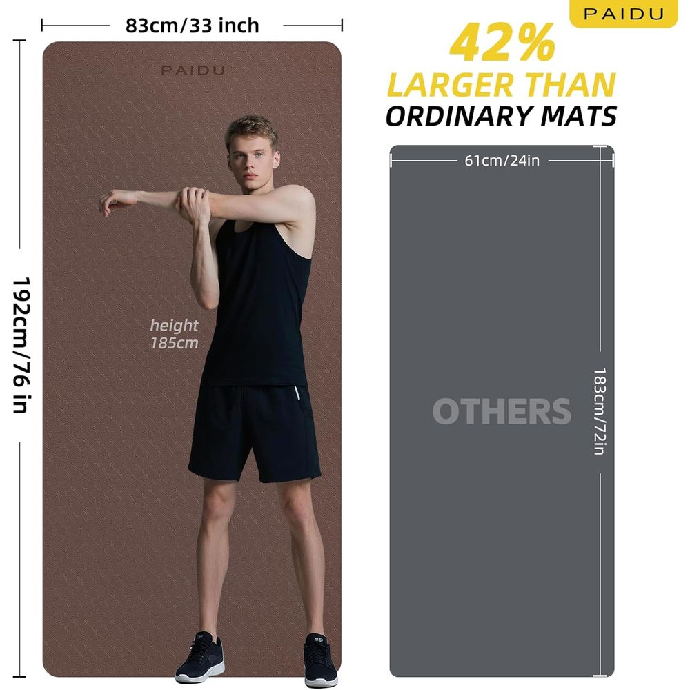 Extra Wide 76 x 33 Thick Yoga  - Pilates Yoga Mat Thickness 리뷰 및 가격