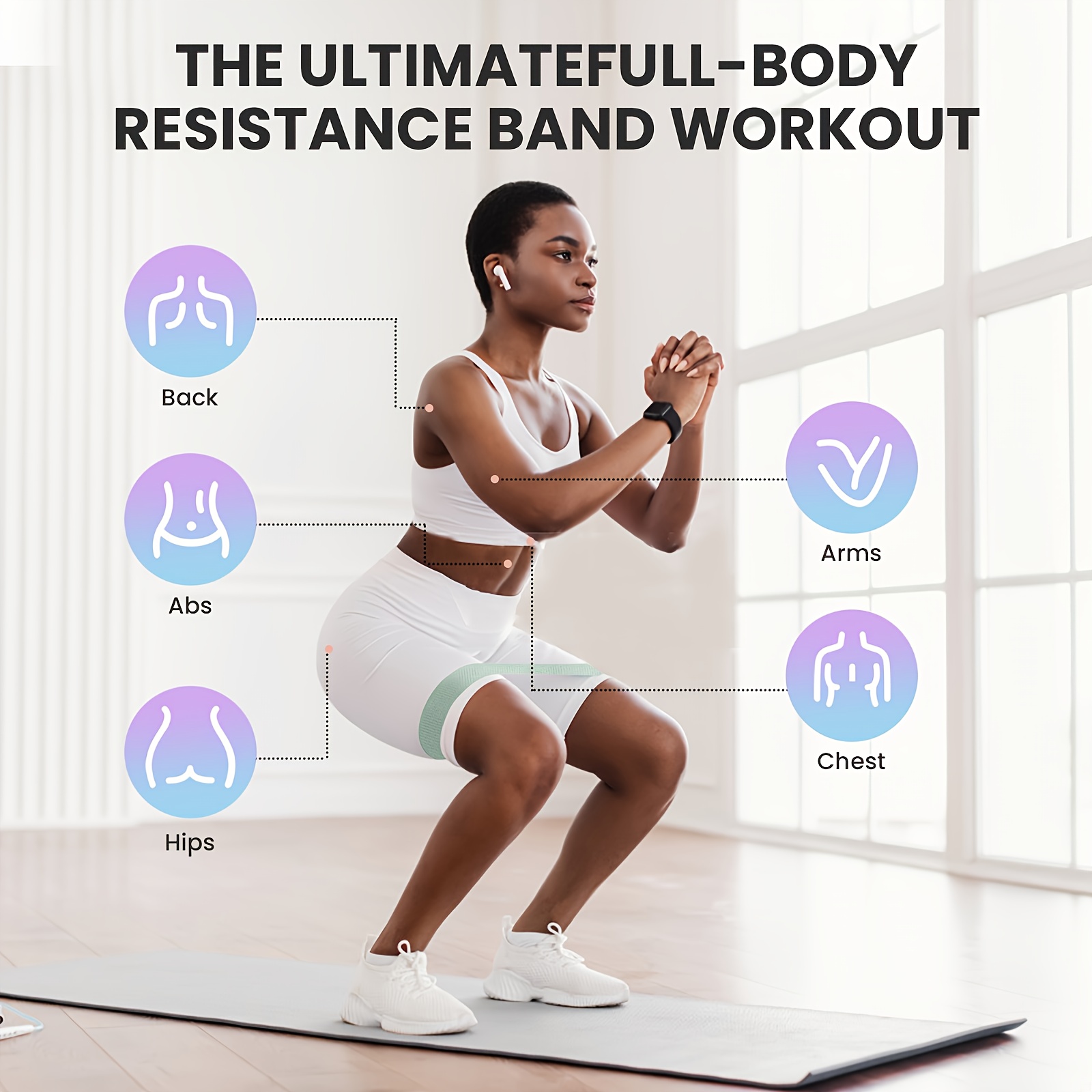 1Pc/4Pcs Fitness Resistance Ba - Pilates Yoga Room 리뷰 및 가격