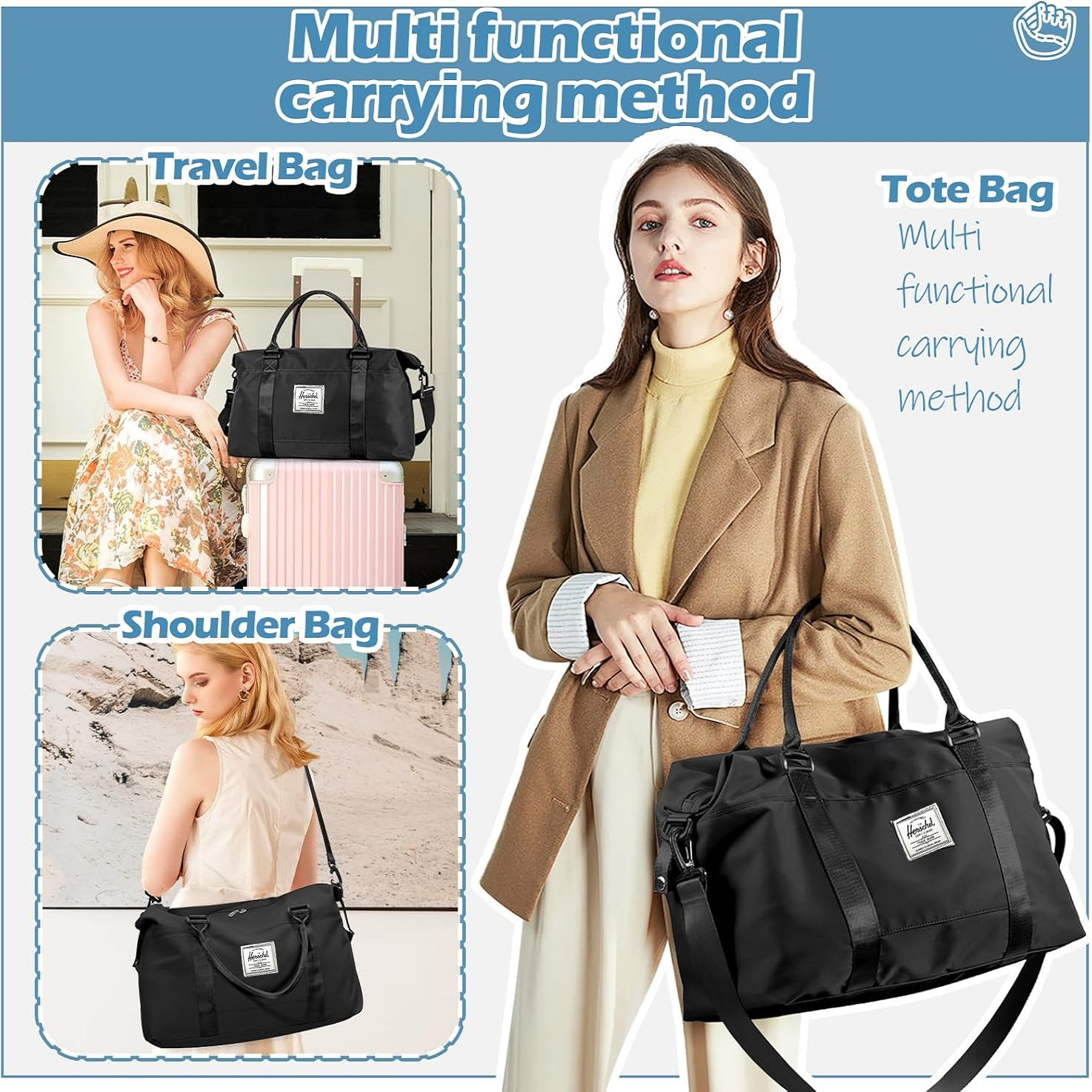 Women's Small Gym Bag, Stylish - Pilates Yoga Oxford 리뷰 및 가격