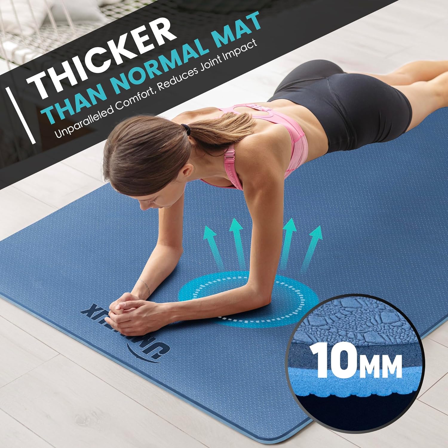 Large Yoga Mat 1/4 & 2/5 Inch  - Pilates Yoga Mat Thickness 리뷰 및 가격
