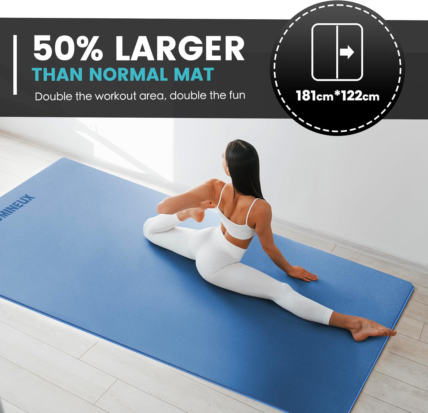 Large Yoga Mat 1/4 & 2/5 Inch  - Pilates Yoga Mat Thickness 리뷰 및 가격