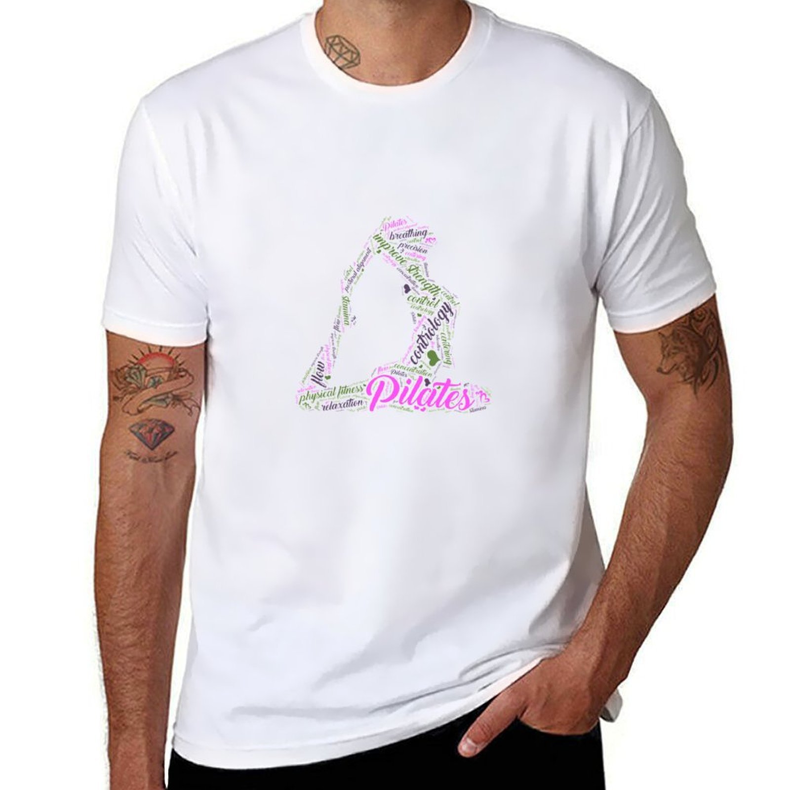 Womens Fun Word Cloud and Cute - Pilates Yoga Class 리뷰 및 가격