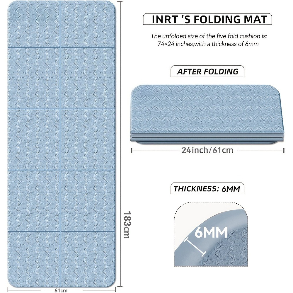 Non-Slip Extra Thick Foldable  - Pilates Yoga Mat Thickness 리뷰 및 가격