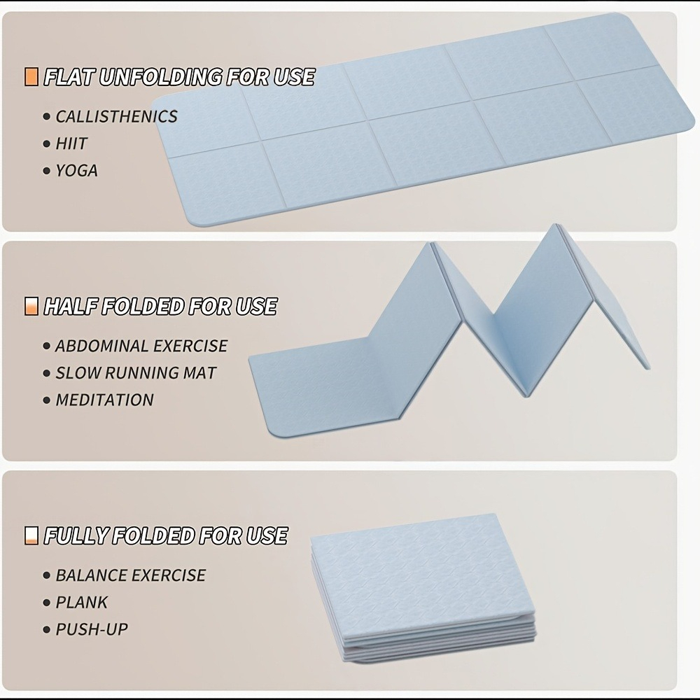 Non-Slip Extra Thick Foldable  - Pilates Yoga Mat Thickness 리뷰 및 가격