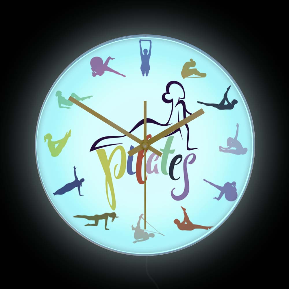 Pilates Pose Colorful Print Wa - Pilates Yoga Room 리뷰 및 가격