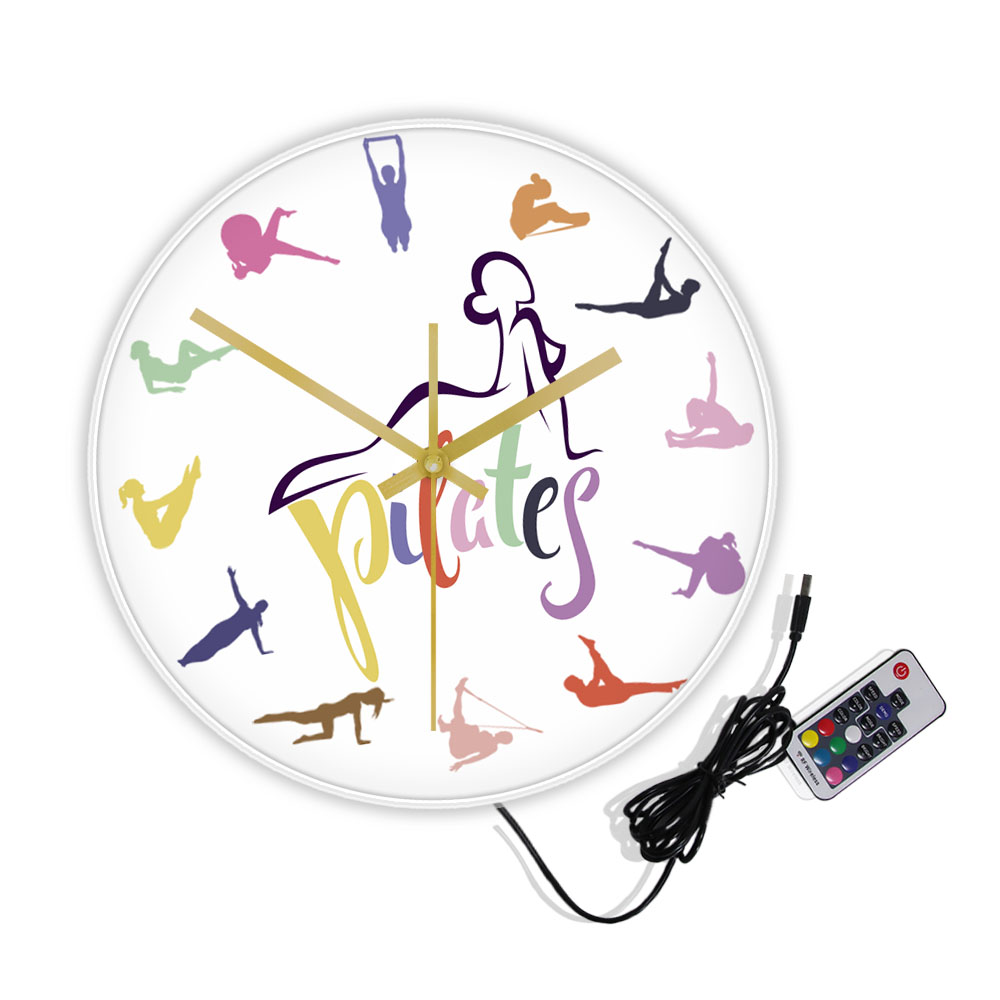Pilates Pose Colorful Print Wa - Pilates Yoga Room 리뷰 및 가격