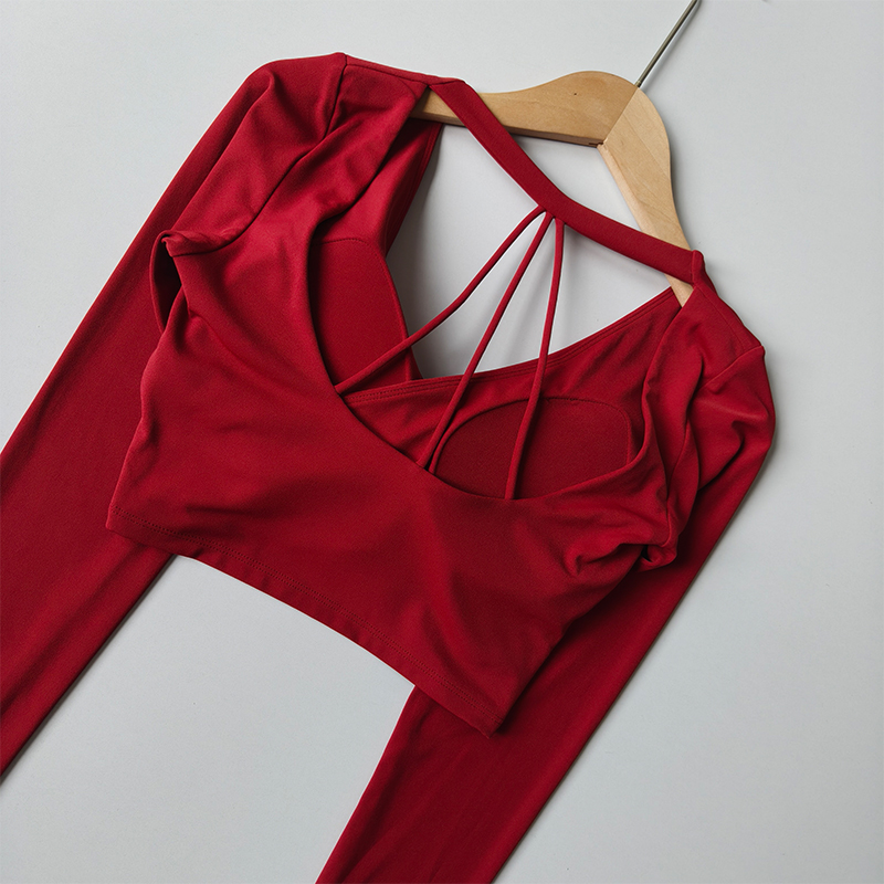 Gym Designed V-neck Long-sleev - Pilates V Yoga 리뷰 및 가격