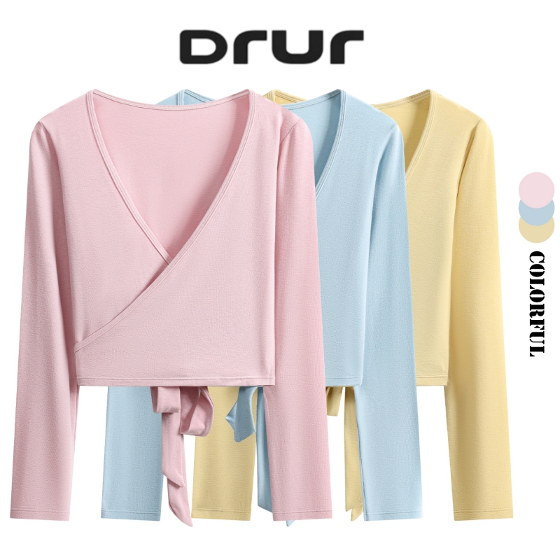 DRUR Long Sleeve Wrap Yoga Top - Pilates V Yoga 리뷰 및 가격