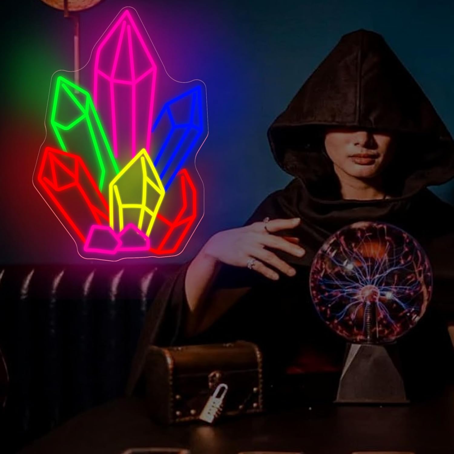 Crystals Stones Tarot Neon Sig - Pilates Yoga Room 리뷰 및 가격